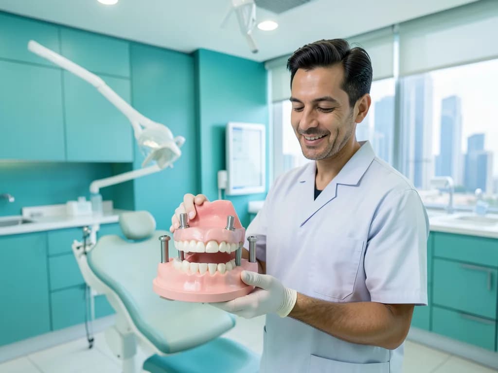 All-on-4 dental implant procedure in a modern Dubai clinic