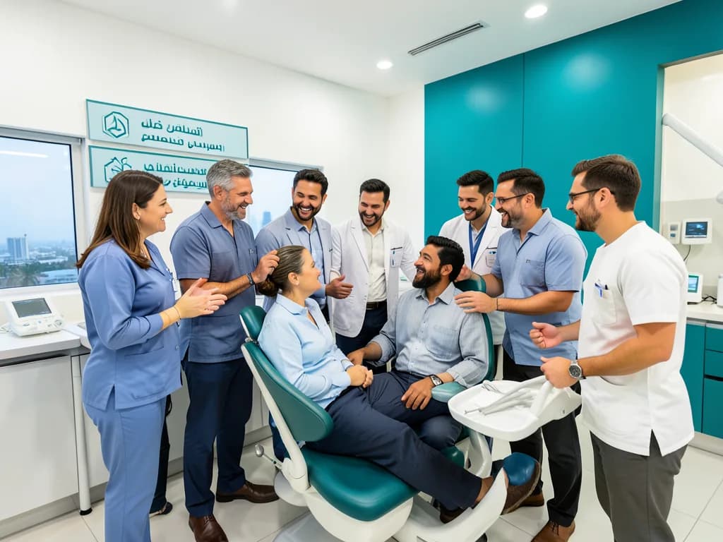 Arabic-speaking dental team consulting with a patient in Dubai