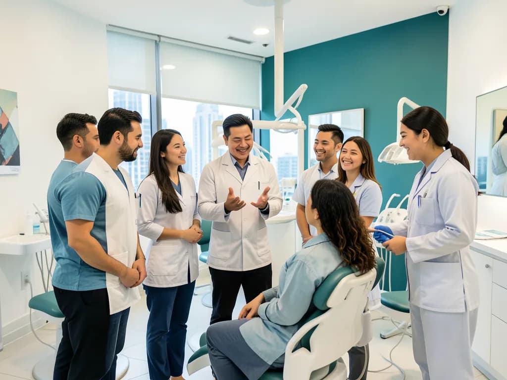 Chinese-speaking dentist consulting with a patient in Dubai