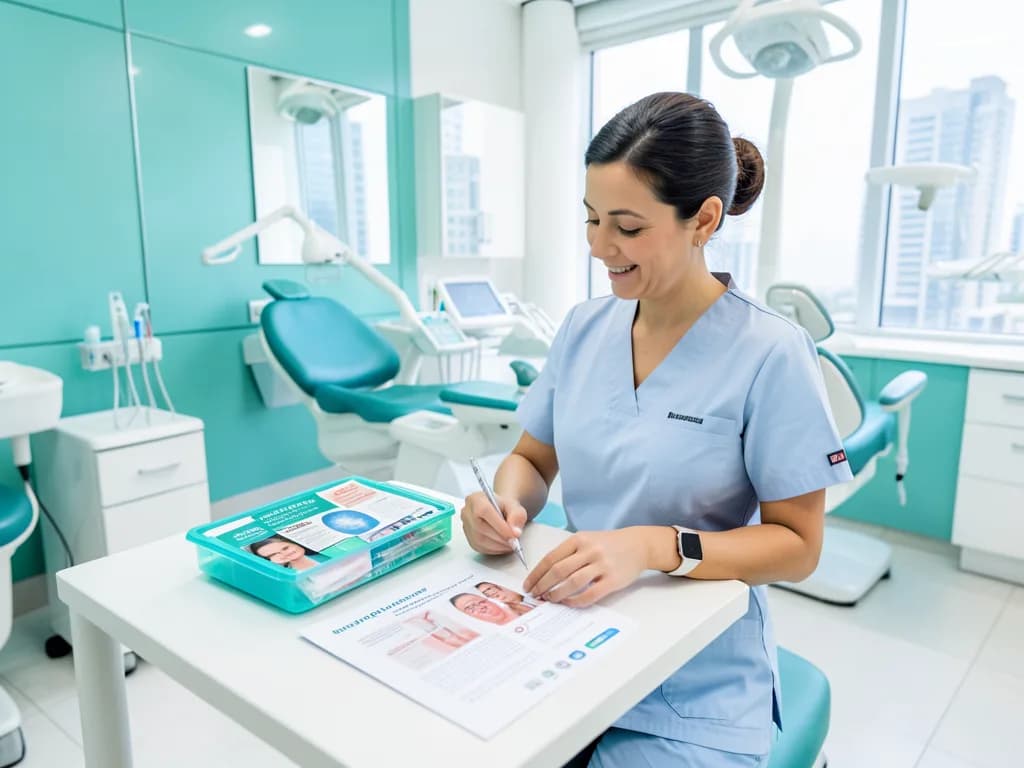 Patient recovering after dental implant surgery in Dubai with post-operative care instructions