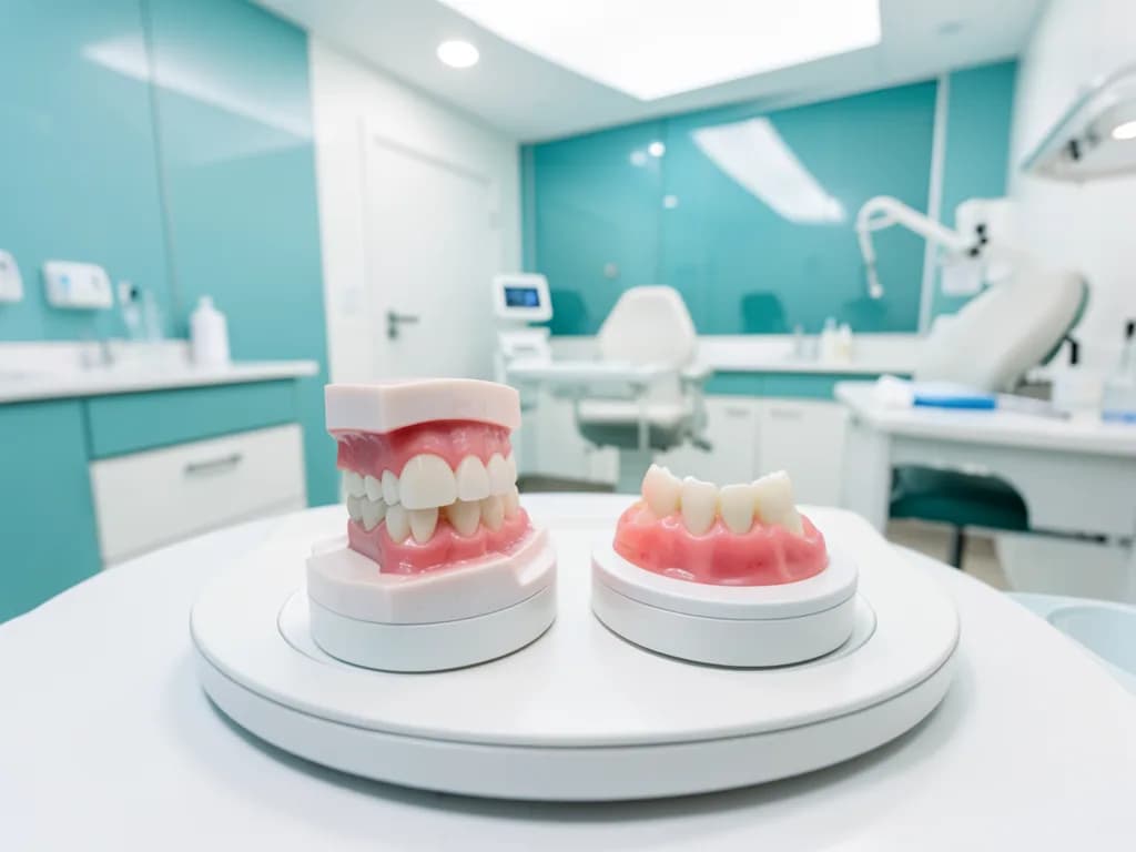 Dental implant versus dental bridge comparison showing both tooth replacement options