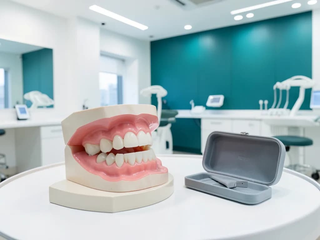 Custom dental night guard for bruxism treatment made at a Dubai dental clinic
