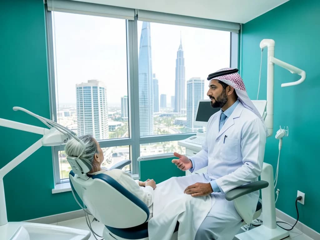 Omani patient at a DHA-licensed dental clinic in Dubai
