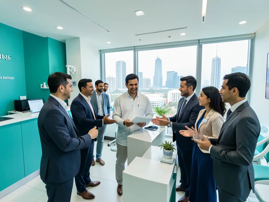 Pakistani expat receiving affordable dental care at a Dubai clinic