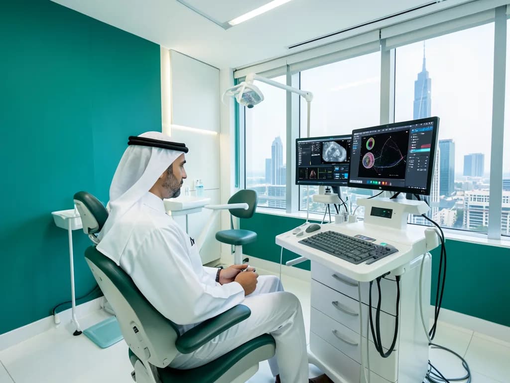 Qatari patient receiving dental treatment at a top-rated Dubai clinic