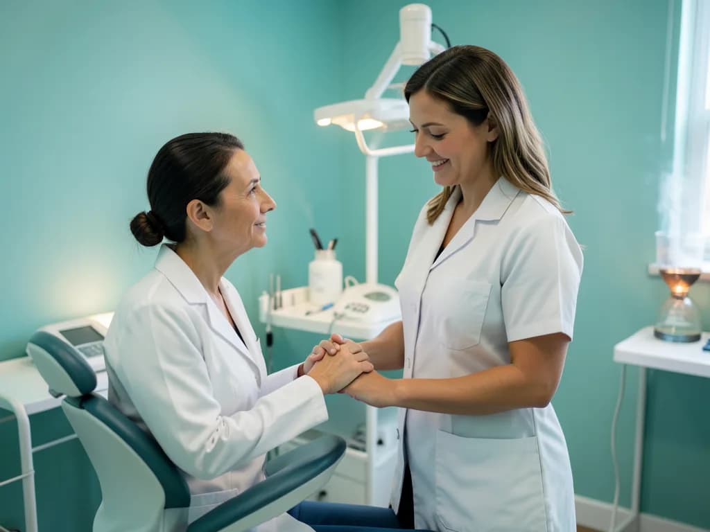 Calm and welcoming dental clinic environment in Dubai designed for anxious patients
