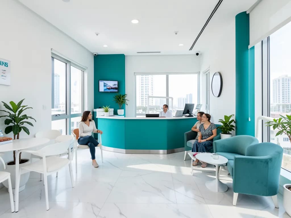 Family dental clinic in Al Furjan community, Dubai with modern treatment rooms