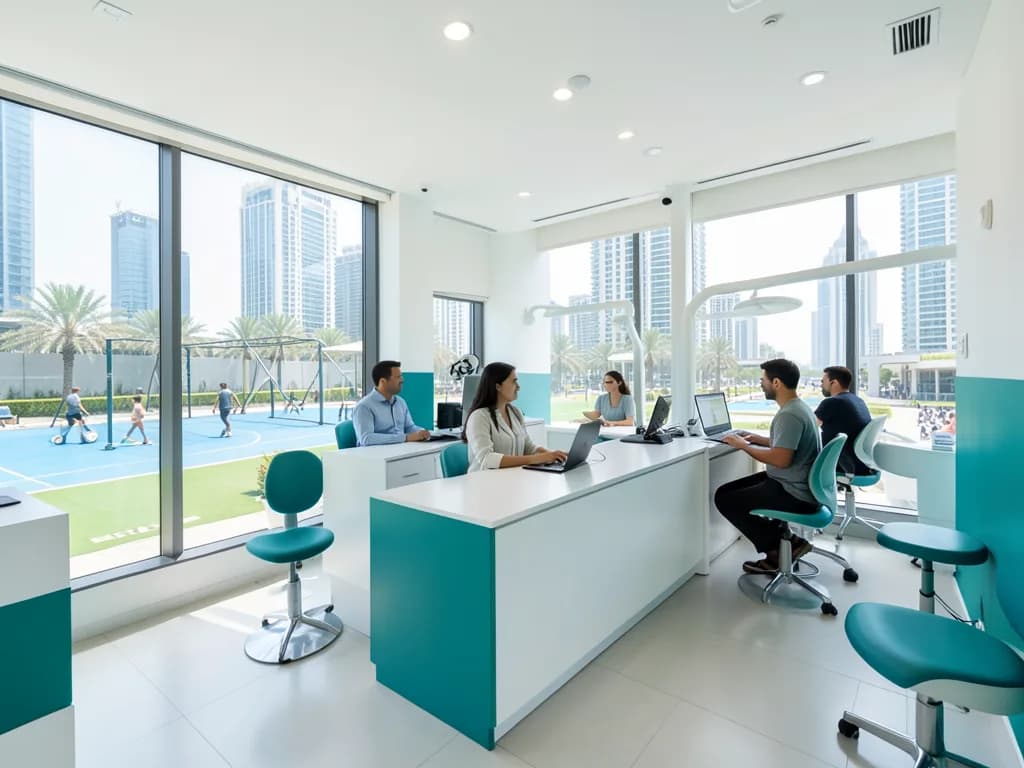 Dental clinic in Dubai Sports City near Dubai Cricket Stadium