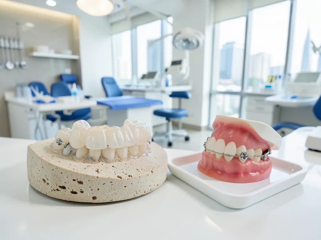 Complete and partial denture options available at Dubai dental clinics