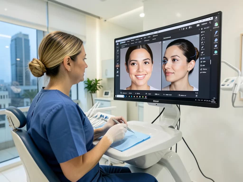 Step-by-step Hollywood smile process including Digital Smile Design consultation in a Dubai clinic