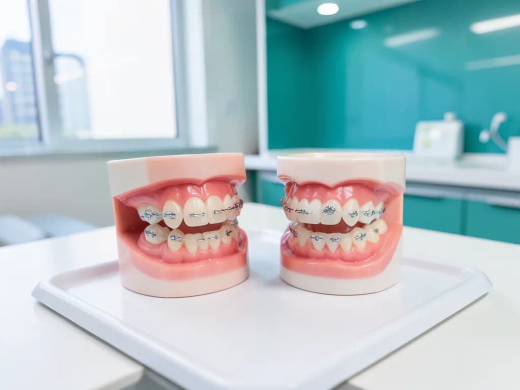 Invisalign clear aligners versus ceramic braces comparison showing aesthetics and cost in Dubai