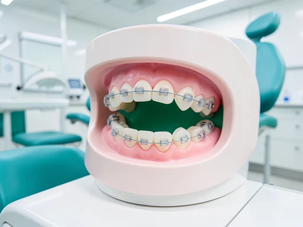 Lingual braces fitted behind the teeth for invisible orthodontic treatment in Dubai