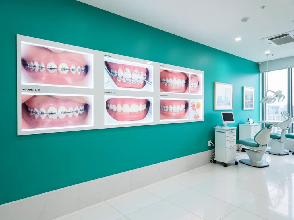 Orthodontic treatment options including braces and Invisalign aligners in Dubai
