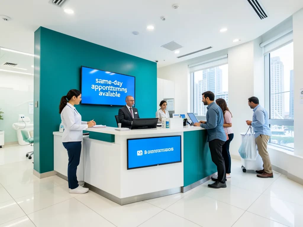 Patient receiving same-day emergency dental care at a walk-in clinic in Dubai