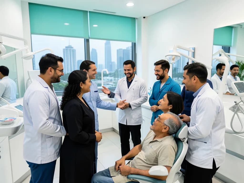 Sinhala-speaking dentist providing dental care to a Sri Lankan patient in Dubai