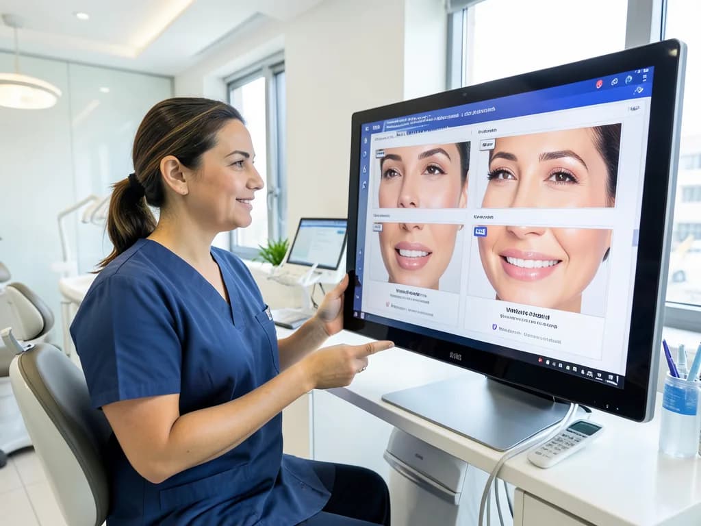 Before and after smile makeover transformation at a cosmetic dental clinic in Dubai