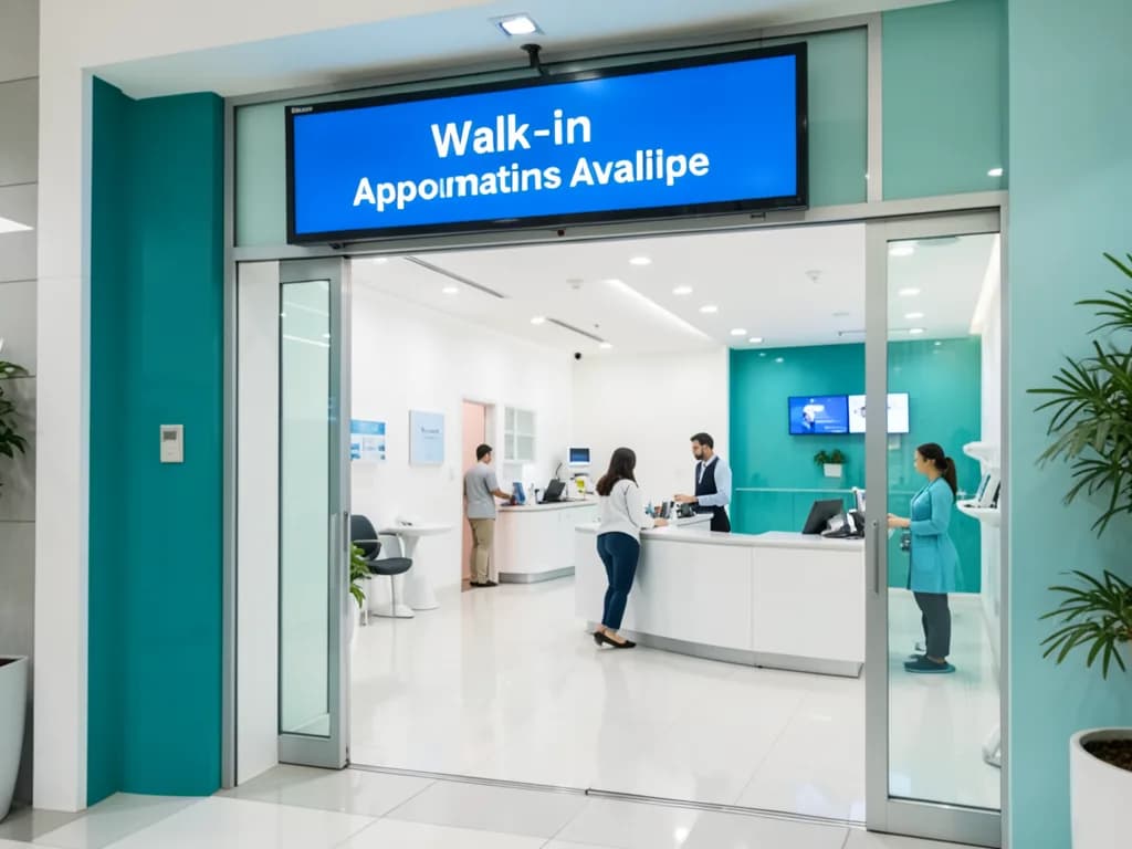 Walk-in dental clinic entrance in Dubai welcoming patients without appointments